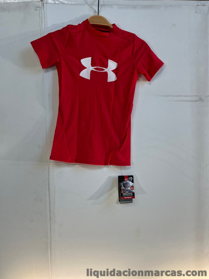 Camiseta de manga corta Heatgear Big Logo para niños de Under Armour