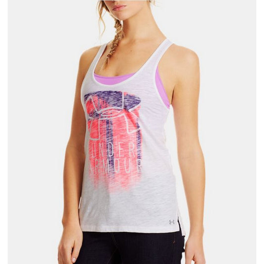 Camiseta Q2 SluB City Scape sin mangas para mujer de Under Armour