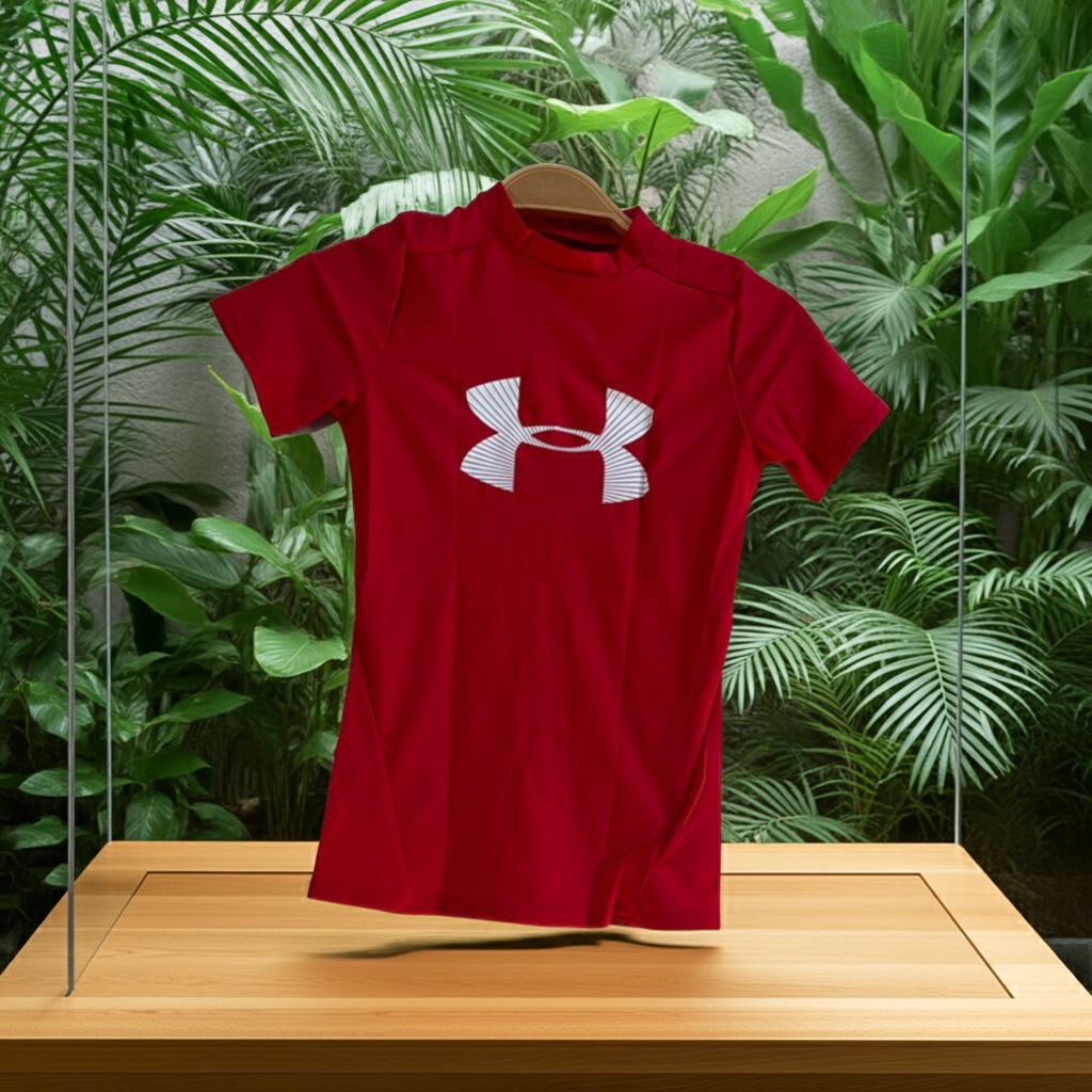Camiseta de manga corta Heatgear Big Logo para niños de Under Armour