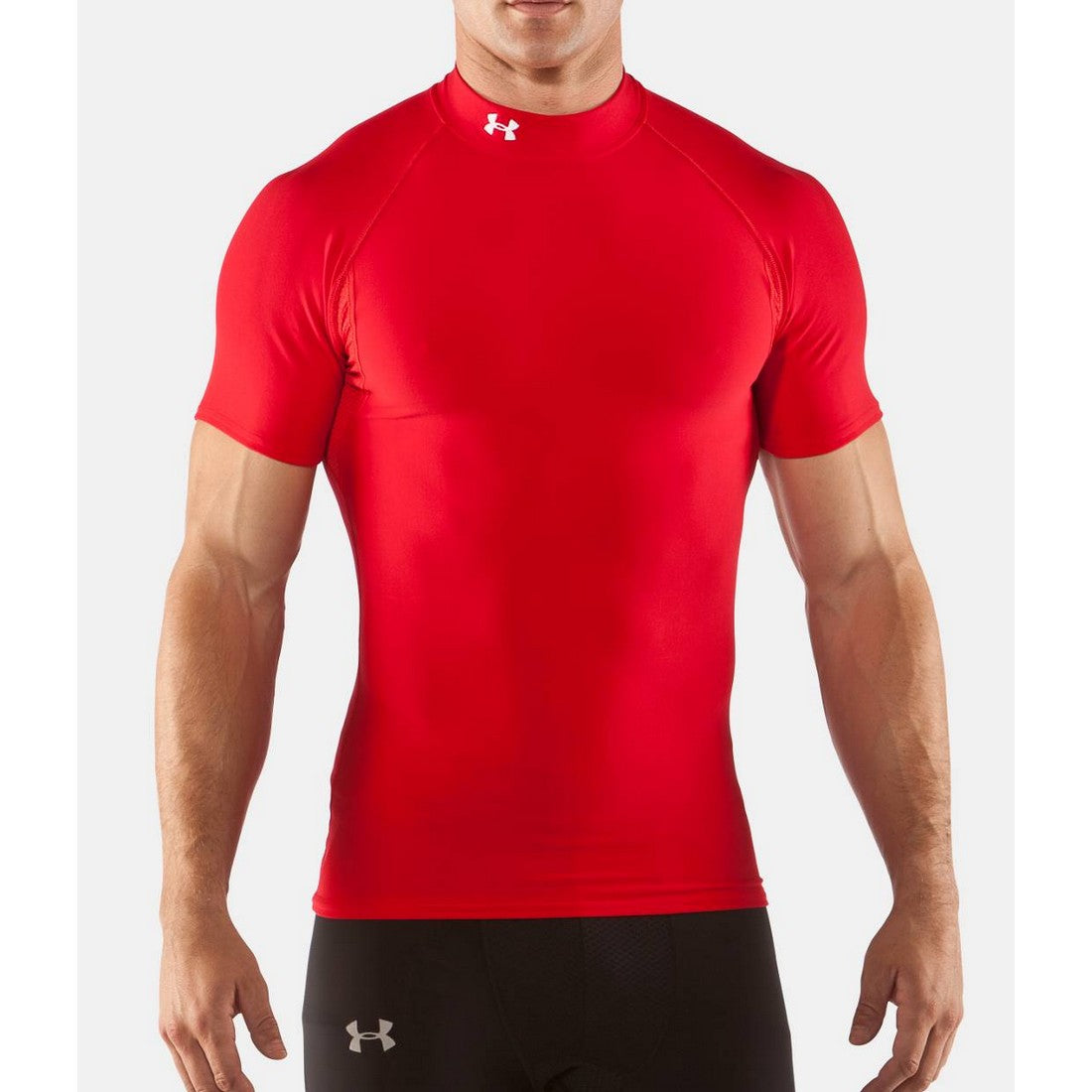 Camiseta termica tecnica roja de manga corta para hombre de Under Armo