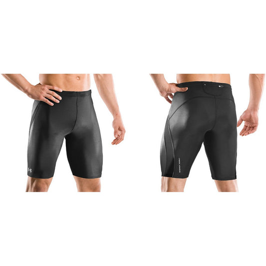 Pantalon corto (Short) negro Compression Heatgear para hombre de Under Armour