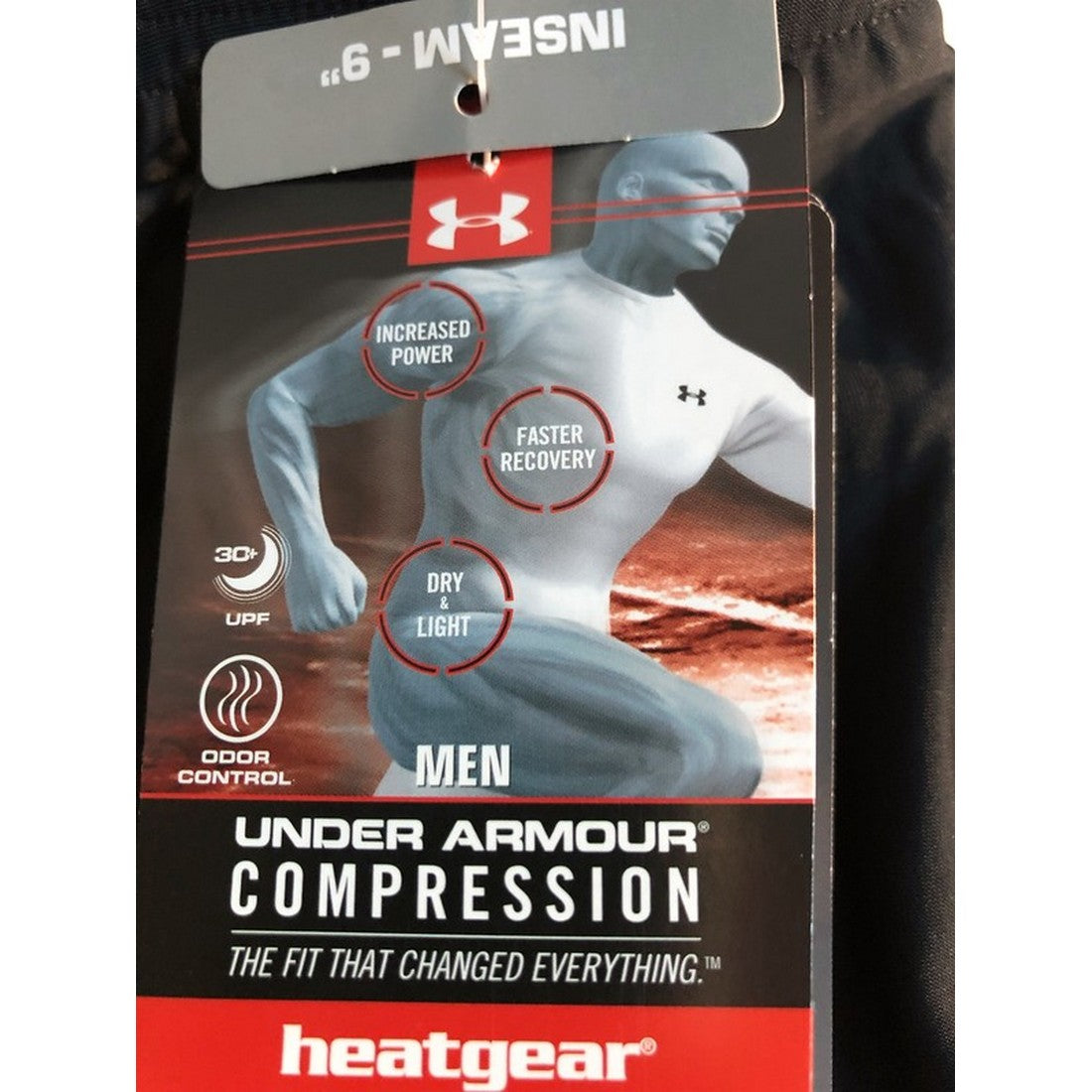 Pantalon corto (Short) negro Compression Heatgear para hombre de Under Armour