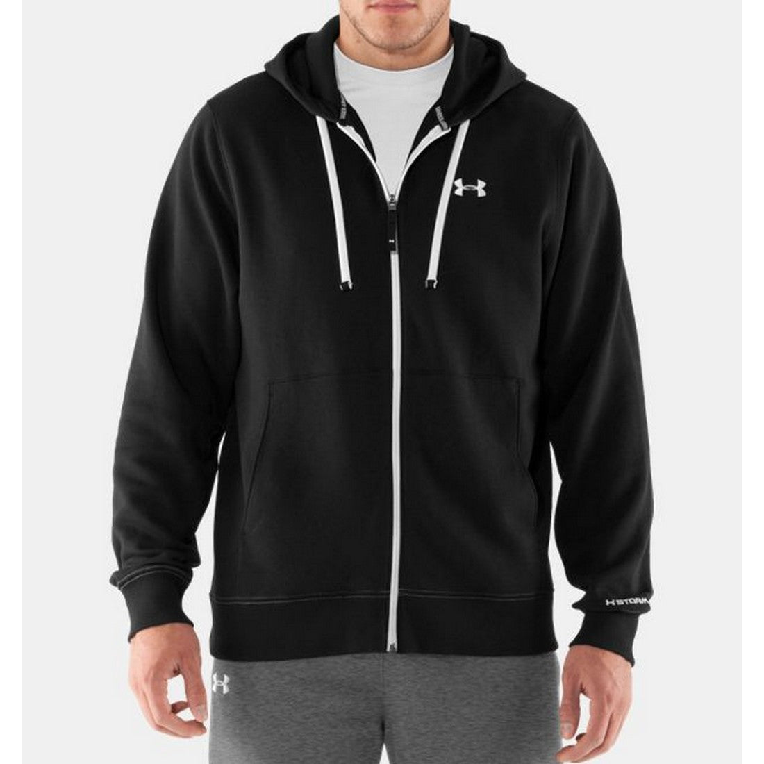 Under Armour Sudadera con cremallera gris para hombre