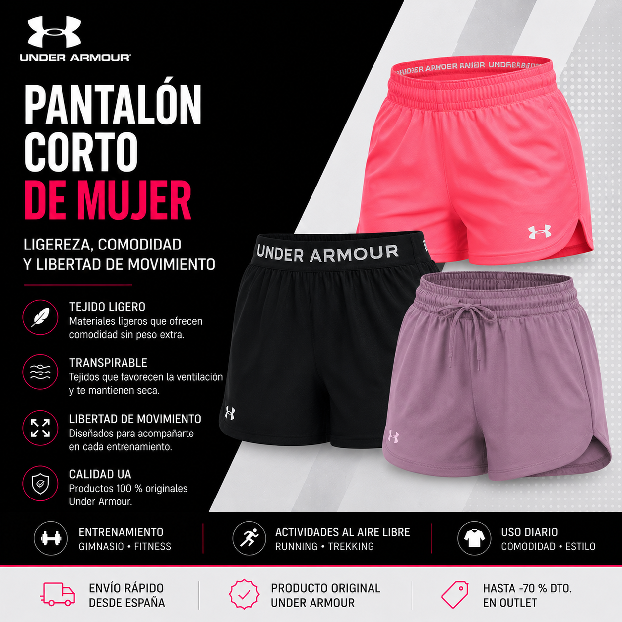 Pantalones Cortos Under Armour para Mujer